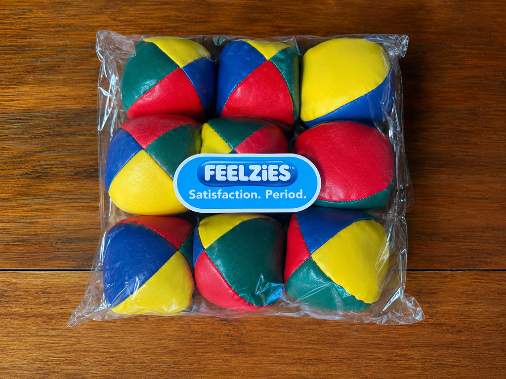 Feelzies™ Soft Touch Footbags – Large Profile - 9 Pack